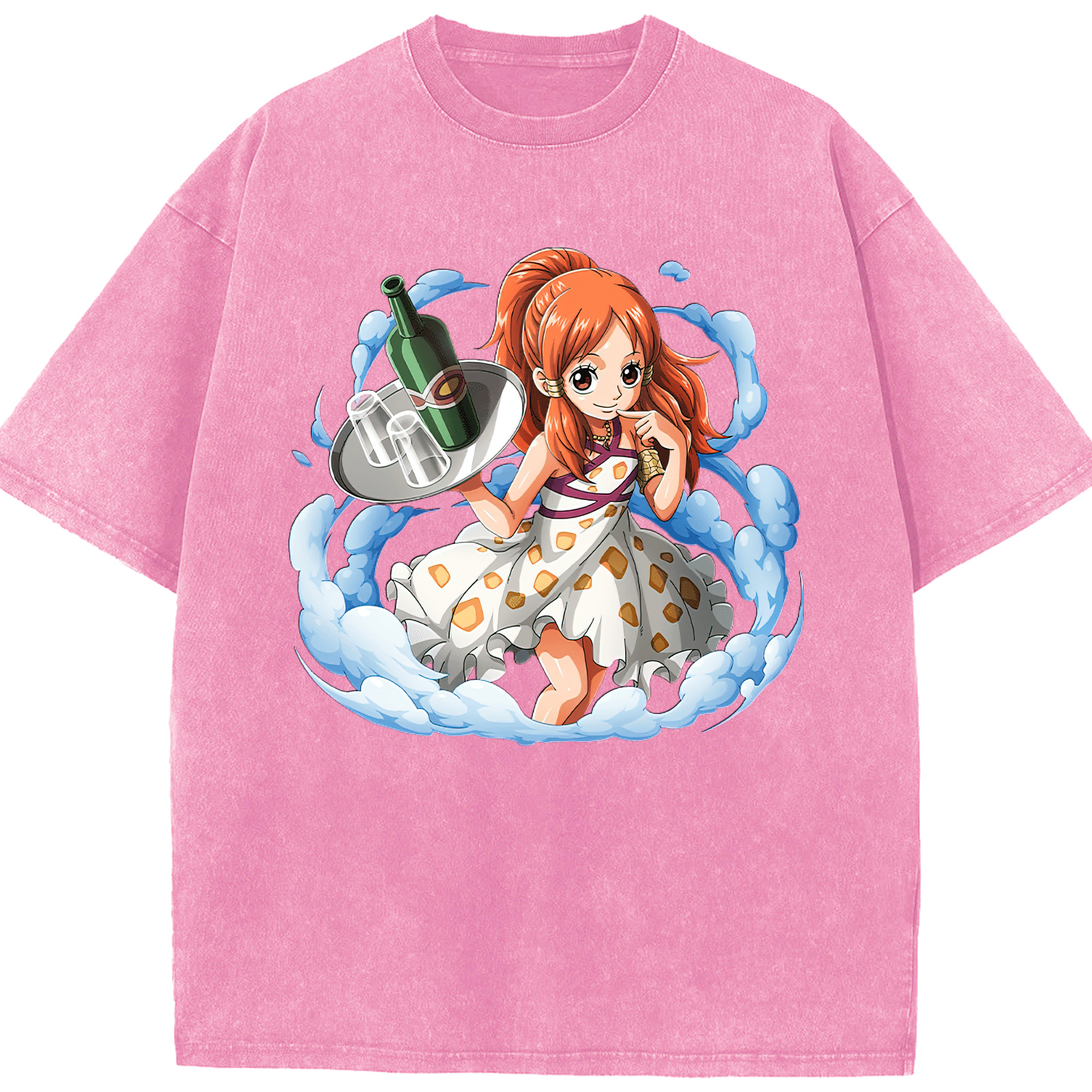 ワンピース ナミ ONE PIECE Nami 綿100% ヴィンテージ風 半袖Tシャツ（フロントプリント）